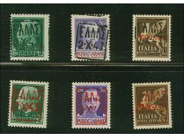 1943, 25 C.-50 C. mit Handstempel in schwarz und rot, postfrisch, tadellos, sign., Fotoattest Brunel (2017)