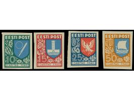 1940, Caritas 10-50 senti, imperforated proofs, mint never hinged, very fine