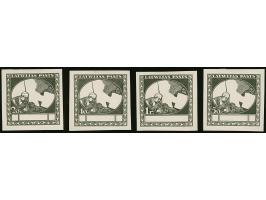 1920, Red Cross 20 kopeks -1 rubel black on chalky paper, frame only, without gum, scarce, fine