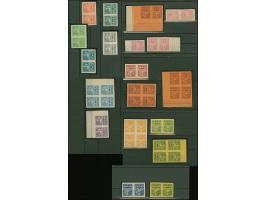 1927/29, Coat of arms, imperforated archival proofs, interesting group of 19 items, mostly pairs, one single stamp and 5 bloc