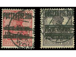 Zdunska Wola: 1918, German Occupation 10 and 15 pfg. with hand stamp type II “POCZTA POLSKA”, used, fine, signed Jungjohann B