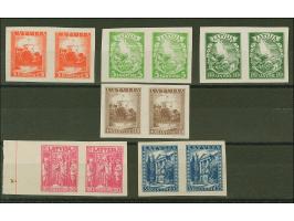 1934, New Constitution 3-40s., archive proofs, imperforated horizontal pairs, without gum, scarce, fine