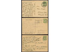 HALBAMTLICHE POSTKARTE: 1934, Winterhilfswerk 10 Pfg. grün, 3 Stück ( ‘Rathausturm’ und ‘Am Fischmarkt’) sauber bedarfsgebrau