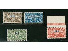1920, CIS 1-10 Mark, 10 Mark mit Oberrand, postfrisch, 10 Mark mit herstellungsbedingt gummifreien Stellen am Oberrand, tadel