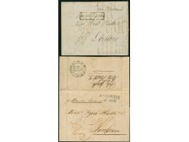 1831, "Oz at S6/D8 per Oz" on entire letter from Hamburg 'via Holland' to London, also letter from the same correspondence fr