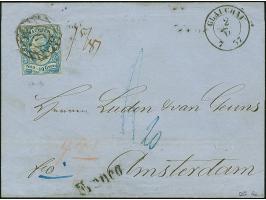 10 Ngr. milchblau, links unten kurz berührt, sonst vollrandig, mit Nr. "17" und sauber nebengesetztem Doppelkreisstempel "GLA