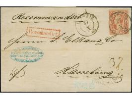 5 Ngr. lebhaftgraurot, farbfrisch und voll- bis breitrandig, mit Doppelkreisstempel "LEIPZIG 27 X 63" auf eingeschriebener Br