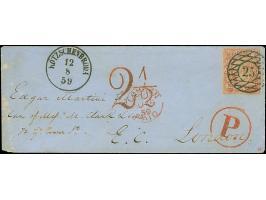 5 Ngr. ziegelrot, allseits breitrandig, mit klarer Nr. "25" und sauber nebengesetztem Einkreisstempel "KÖTZSCHENBRODA 12/8 59