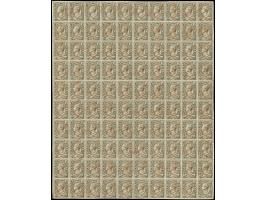 5 Ngr. und 10 Ngr. je im vollständigen Revisionsbogen mit 100 Werten, wie üblich gefaltet und kleine Mängel, der 5 Ngr.-Bogen