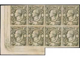 Abzug der 5 Ngr.-Platte mit ausgeschliffenen Wertziffern, zur Erstellung einer verstählten Druckplatte für die Werte zu ½ &nb