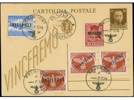 Vukovar , zusammen mit Weihnachtsmarke in Type V, Rhodos auf brauner Zulassungsmarke sowie 2 weiteren Werten, mit Gefälligkei