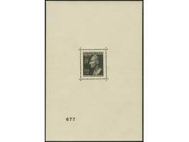 1943, Heinrich-Block Nr. "677" in Originalgröße, nachgummiert, rechts im Rand waagerechter Knitter, sonst gute Erhaltung.
