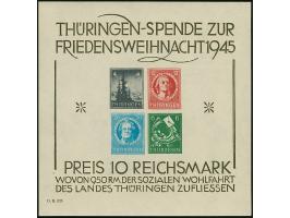 Weihnachts-Block auf weißem Kartonpapier ohne schwarzen Durchstich, postfrisch, einwandfrei. Signiert Alcuri und Dr. Wittmann