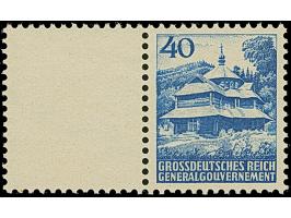 Unverausgabte 6-40 Gr., je mit Leerfeld links, postfrisch