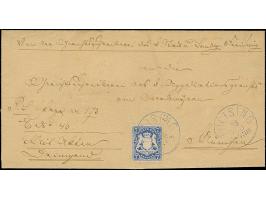 Wasserzeichen weite Rauten: 7 Kr. dunkelblau, farbfrisch und einwandfrei gezähnt, mit sauber aufgesetztem EKr. "FREISING 15 F