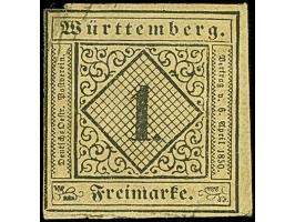 1 Kreuzer auf Altelfenbein, Type III, allseits voll- bis meist breitrandig, ungebraucht mit großen Teilen des Originalgummis.