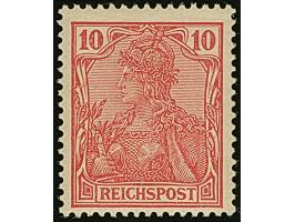 1900, Reichspost 10 Pfg. dunkelbräunlichrot, postfrisch, in tadelloser Erhaltung. Ein sehr schönes Exemplar mit dieser selten