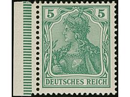 1902, 5 Pfg. dunkelbläulichgrün, Randstück, postfrisch, in tadelloser Erhaltung, unsigniert mit Fotoattest Jäschke-L. BPP (20