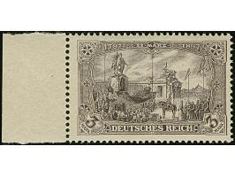 gezähnt 26:17: 3 M. schwarzviolett, Randstück, postfrisch, farbfrisch und in tadelloser Erhaltung. Mit Altsignatur Ebel und F