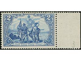 1902, 2 M. schwarzblau mit lateinischer Inschrift, 25:16 Zähnungslöcher, Randstück, postfrisch, in einwandfreier Erhaltung. E