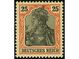 1915, Kriegsdruck 25 Pfg. rotorange/schwarz (metallisch glänzend) auf gelbweiß, postfrisch, farbfrisch und sehr gut gezähnt. 