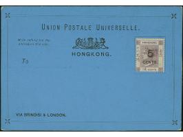1879 5c. on 18c. lilac on black on blue U.P.U. formular postcard, very fine and fresh, a difficult card to find in nice condi