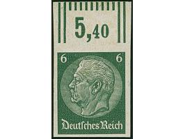 1936, Hindenburg 6 Pfg. ungezähnt mit Walzendruck-Oberrand, ungebraucht, in einwandfreier Erhaltung, signiert Peschl BPP und 