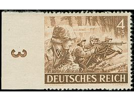 1943, Tag der Wehrmacht 3 Pfg. links ungezähnt, Randstück, ungebraucht mit kleinem Gelbfleck, ansonsten in einwandfreier Erha