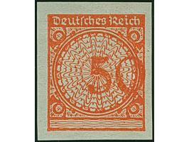 1923, Korbdeckel 50 Pfg. als ungezähnte Andruckprobe auf Vorlaufpapier ohne Gummierung, in tadelloser Erhaltung. Ein nicht hä