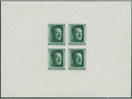 1937, 48. Geburtstag von Adolf Hitler Block als ungezähnter Probedruck ohne Blockinschriften auf Wasserzeichen-Papier (Wz. 4)