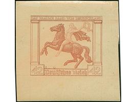 1938, Braune Band 42 Pfg. als ungezähnter Phasenabzug in Rotbraun auf Barytpapier ohne Gummierung in einwandfreier Erhaltung.