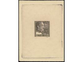 1945, Einzelabzug eines Künstler-Entwurfs im Stichtiefdruck für eine nicht zur Ausgabe gelangte Sondermarke Adolf Hitler und 