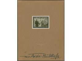 1939, Kameradschaftsblock 10 Pfg. als gezähnter Foto-Probedruck auf Vorlagekarton mit Prägesiegel der Reichsdruckerei und Ori