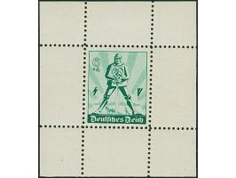 1940, Tag der Arbeit 6 Pfg. als gezähnter Probedruck in Dunkelgrün als Einzelabzug im Blockformat (56 x 63 mm) mit durchgezäh