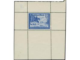 1941, Kameradschaftsblock 12 Pfg. als gezähnter Probedruck in Blau als Einzelabzug im Blockformat (84 x 95 mm) mit durchgezäh