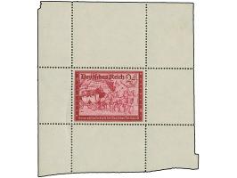 1941, &nbsp;Kameradschaftsblock 24Pfg. als gezähnter Probedruck in Rosakarmin als Einzelabzug im Blockformat (81 x 88 mm) mit