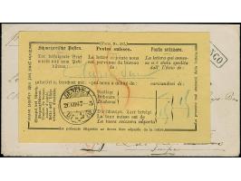 1867, Briefkuvert von Den Haag (roter Zweikreisstp. "s"Gravenhage 17 JUL 67"), postlagernd adressiert nach Bellaggio und umad