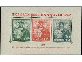 Exportmesse-Block mit 30 Pfg. in dunkelgrünlichgraublau, postfrisch, tadellos. Private Signaturen, Fotoattest H.-D. Schlegel 