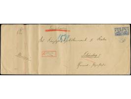 “Molundu 4/5/06” handschriftlicher Vermerk und Dienstsiegel “Sanga-Ngoko” auf zwei Einzelmarken Kaiseryacht 20 Pfg. auf langf