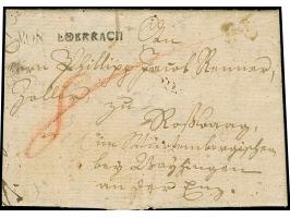 1798,"VON LOERRACH", L1 sauber auf komplettem kleinen Faltbrief nach Rosswag bei Vaihingen an der Enz. Ein schöner Beleg des 