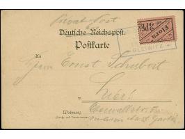 BEUTHEN (GLEIWITZ): Flora 3 Pfg. mit Ra4 "Stadt-Brief-Beförderung/" FLORA"/ 18 AUG 1897/GLEIWITZ"auf Bedarfs gebrauchter Orts