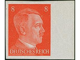 1941, Hitler 8 Pfg. ungezähnt, Randstück, postfrisch und in tadelloser Erhaltung. Randstücke dieser Abart sind selten, signie