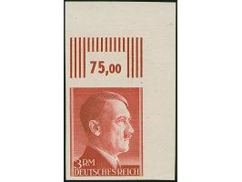 1942, Hitler 3 M. ungezähnt aus der rechten oberen Bogenecke, postfrisch und in tadelloser Erhaltung, signiert Schlegel BPP u