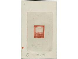 1941, Wiener Messe 12 Pfg. als ungezähnter Probedruck in Schwärzlichrot als Einzelabzug im Blockformat (134 x 84 mm) mit Blei