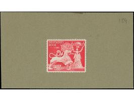 1942, Goldschmiedekunst 6 Pfg. als gezähnter Probedruck in Lebhaftlilarot mit Linienzähnung 14½ auf Vorlagekarton-Teil, in ei