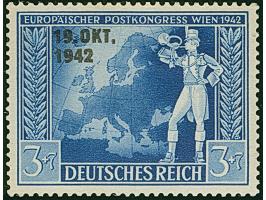 1942, Europäischer Post- und Fernmeldeverein 3 Pfg. als gezähnter Probedruck mit Blockschrift-Aufdruck “19.OKT.1942”, postfri