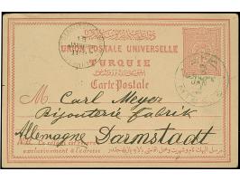 "MISSIS JAN 8 93", cds in bluish green, on postcard dated “Castellorizo 27/XII 92”, via Constantinopel and railway &nbsp;"CON