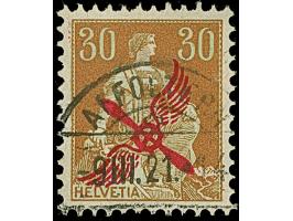 1920, Flugpost 30 Rp., sauber gestempelt "AFFOLTERN 9.III.21", einwandfrei. Fotoattest Marchand BPP (2002)