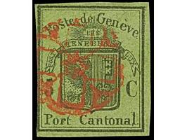 1846, Großer Adler 5 C. auf lebhaftgelboliv, farbfrisch, links teils mit der Randlinie geschnitten, sonst breitrandig, sauber