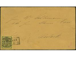 1860, 7 Grote auf rötlichgelb, farbfrisch und voll- bis &nbsp;breitrandig, mit klar aufgesetztem Ra2 "BREMEN 16 6" auf Briefk